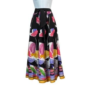 FLINT & MOSS Full Length Floral Skirt Sz L